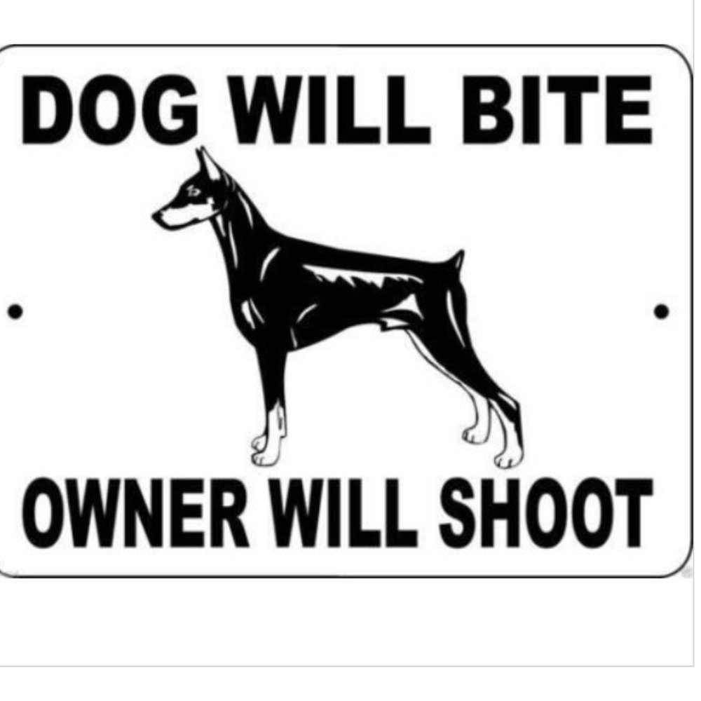 Doberman Pinscher 9"x12" Aluminum Sign